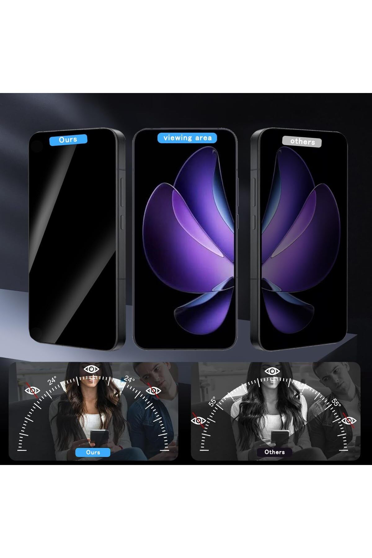 aheaks Oppo Reno 13 F Hayalet Ekran Koruyucu Nano Cam - Kamera Kısmı Açık