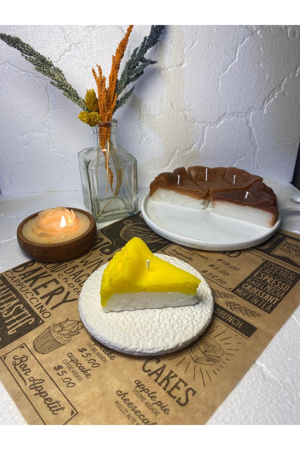 Loş Dükkan 1 Adet Limonlu Çizkek - Cheesecake Candle