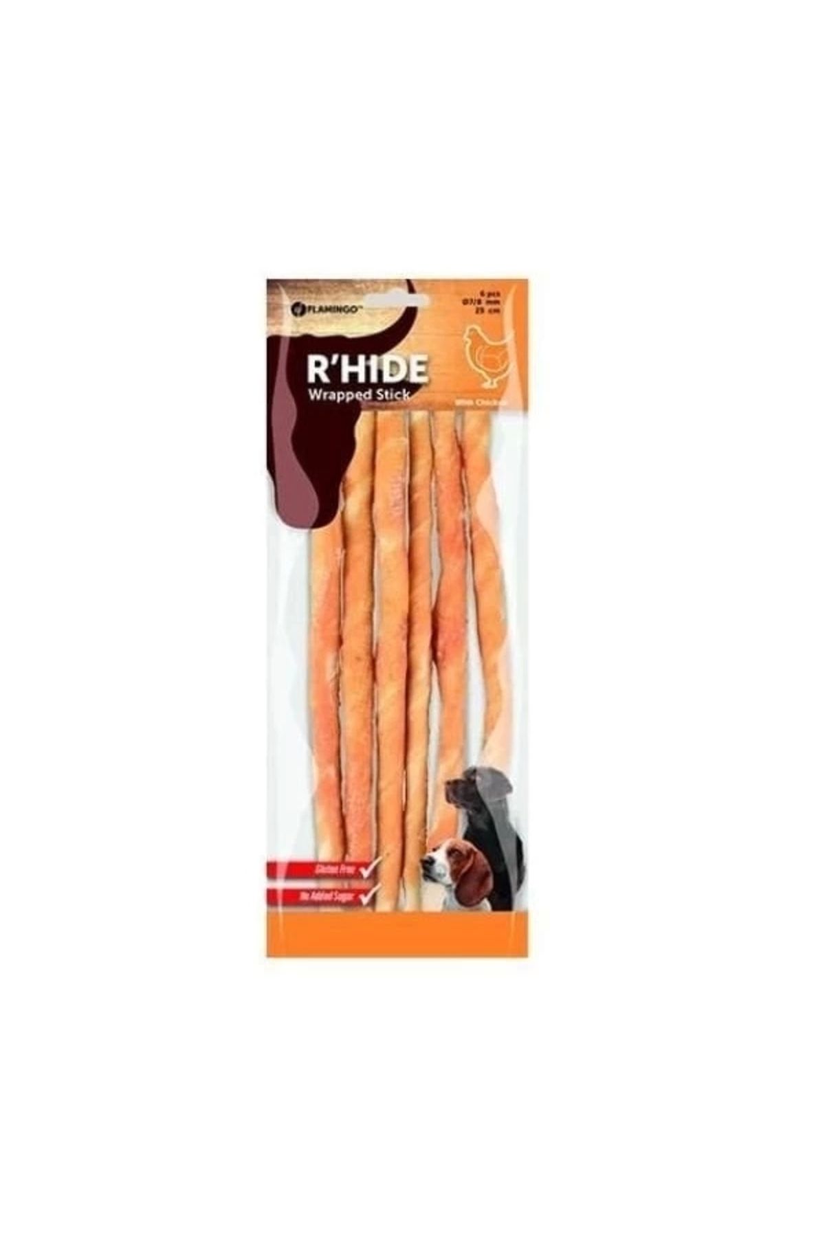 YNT İthalat Flamingo Rhide Tavuk Sargılı Stick Köpek Ödül Maması 25 Cm