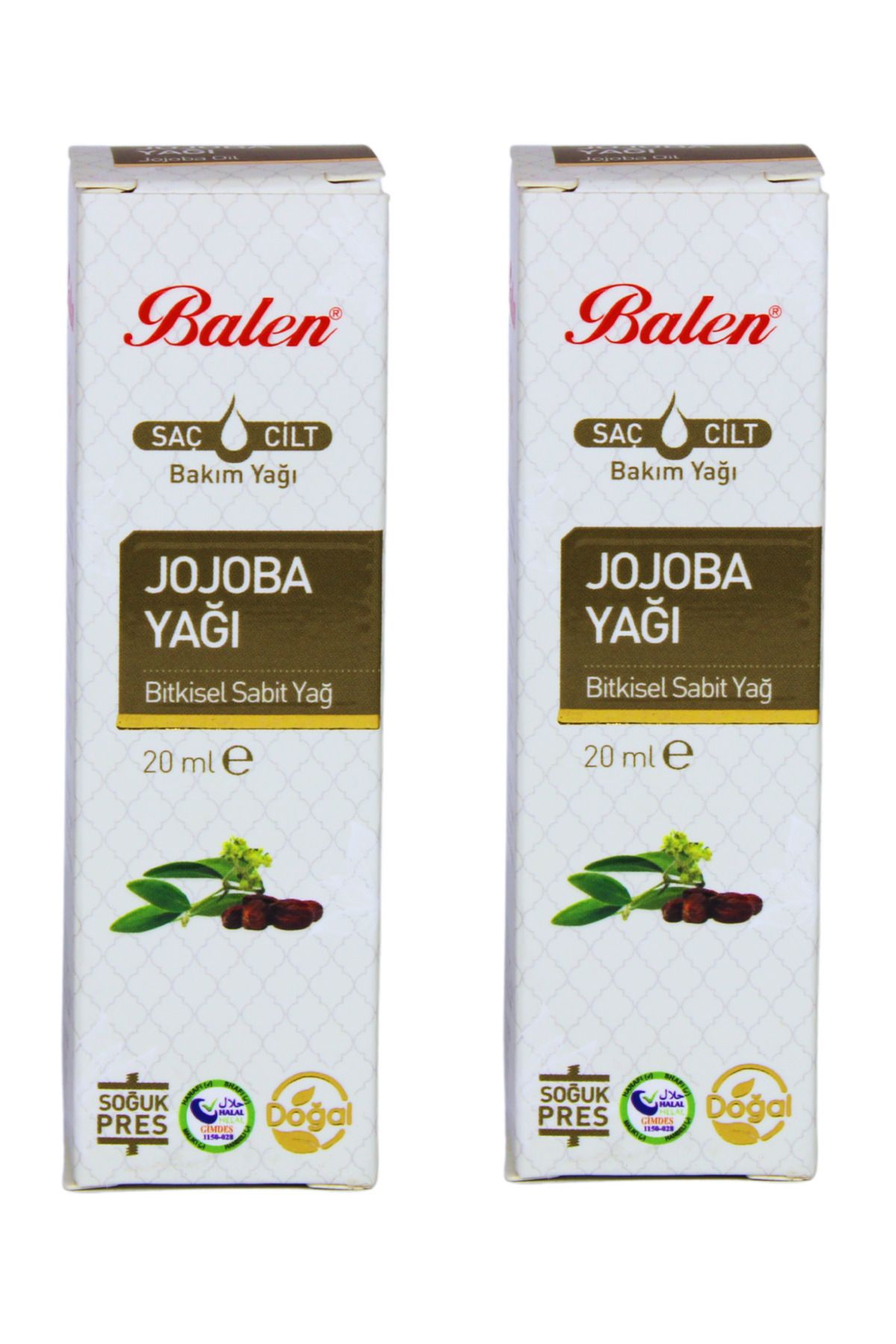 GÜLCE LOKMAN HEKİM AKTAR BALEN JOJOBA YAĞI 2 X 20ML SOĞUK PRES