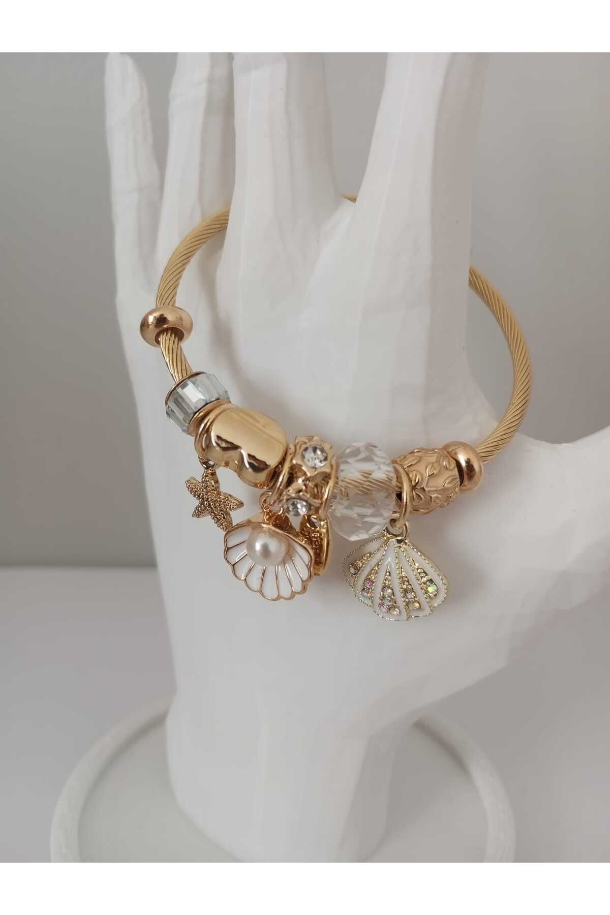 sessjewelry Gold charmlı bileklik