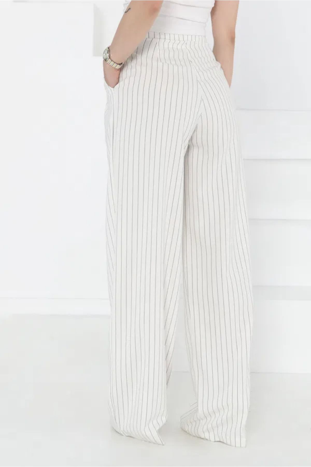 Butik Çizgili Pantolon
