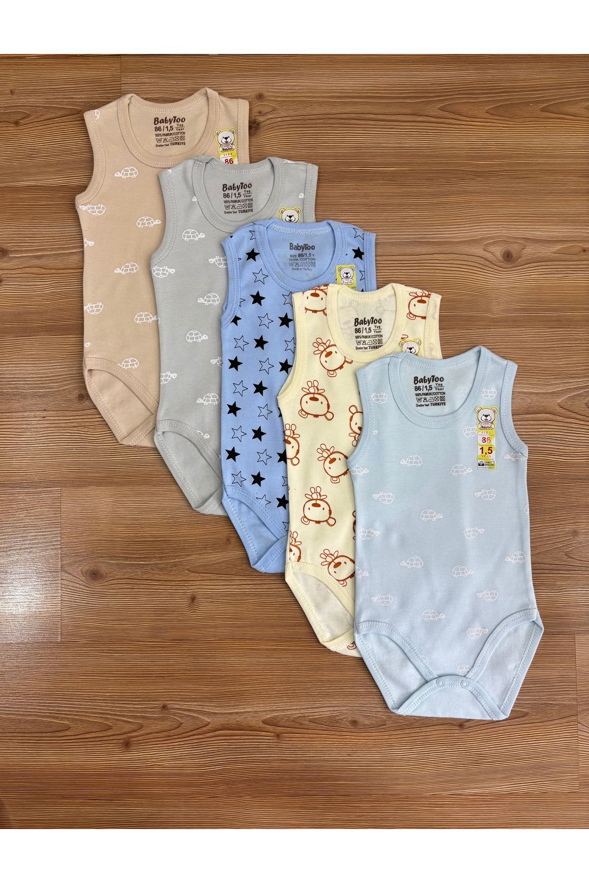 Babytoo Erkek Bebek %100 Pamuk Zıbın