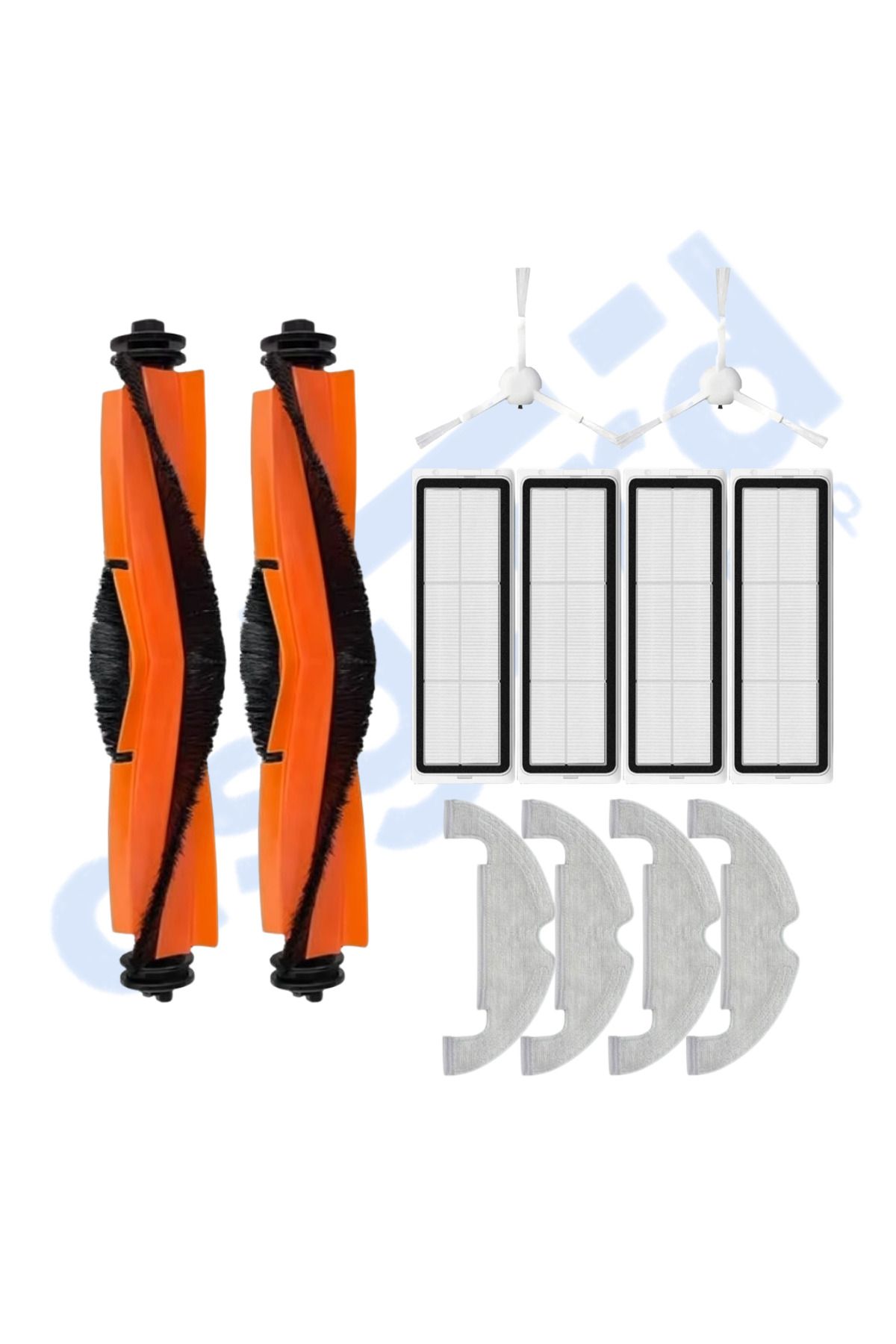Asgard Grup XİAOMİ MOP 2 ULTRA – X10 Uyumlu 2 Ana Fırça 2 Yan Fırça 4 Filtre 4 Mop