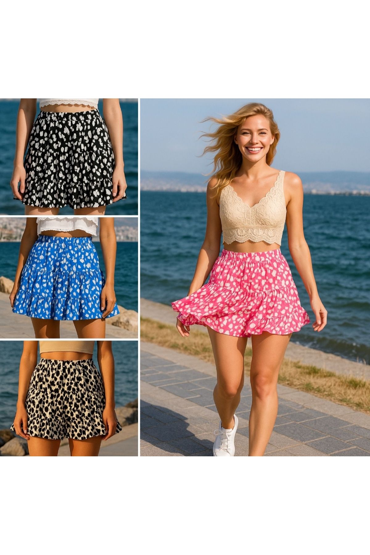 MODA MİNİ VİSKON ŞORT ETEK