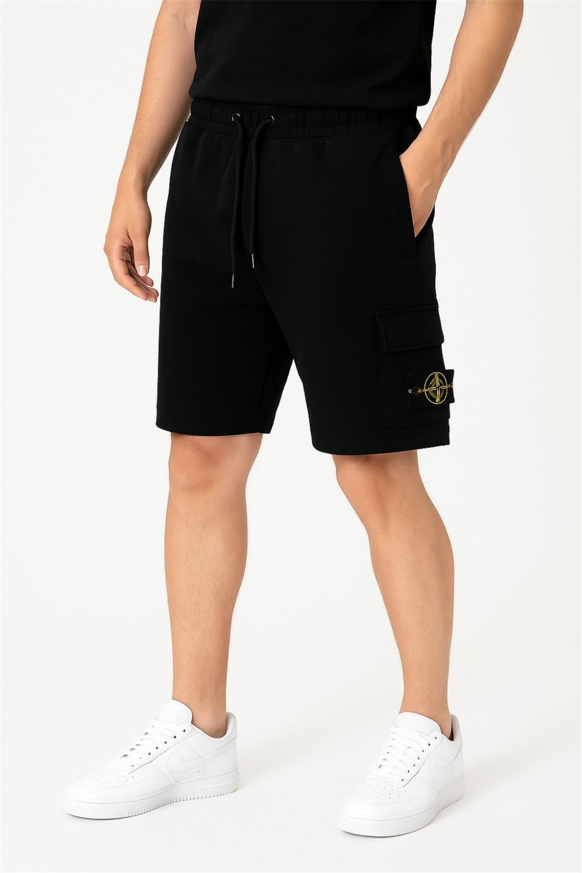 STONE ISLAND STONE İSLAND ŞORT KARGO CEPLİ SİYAH