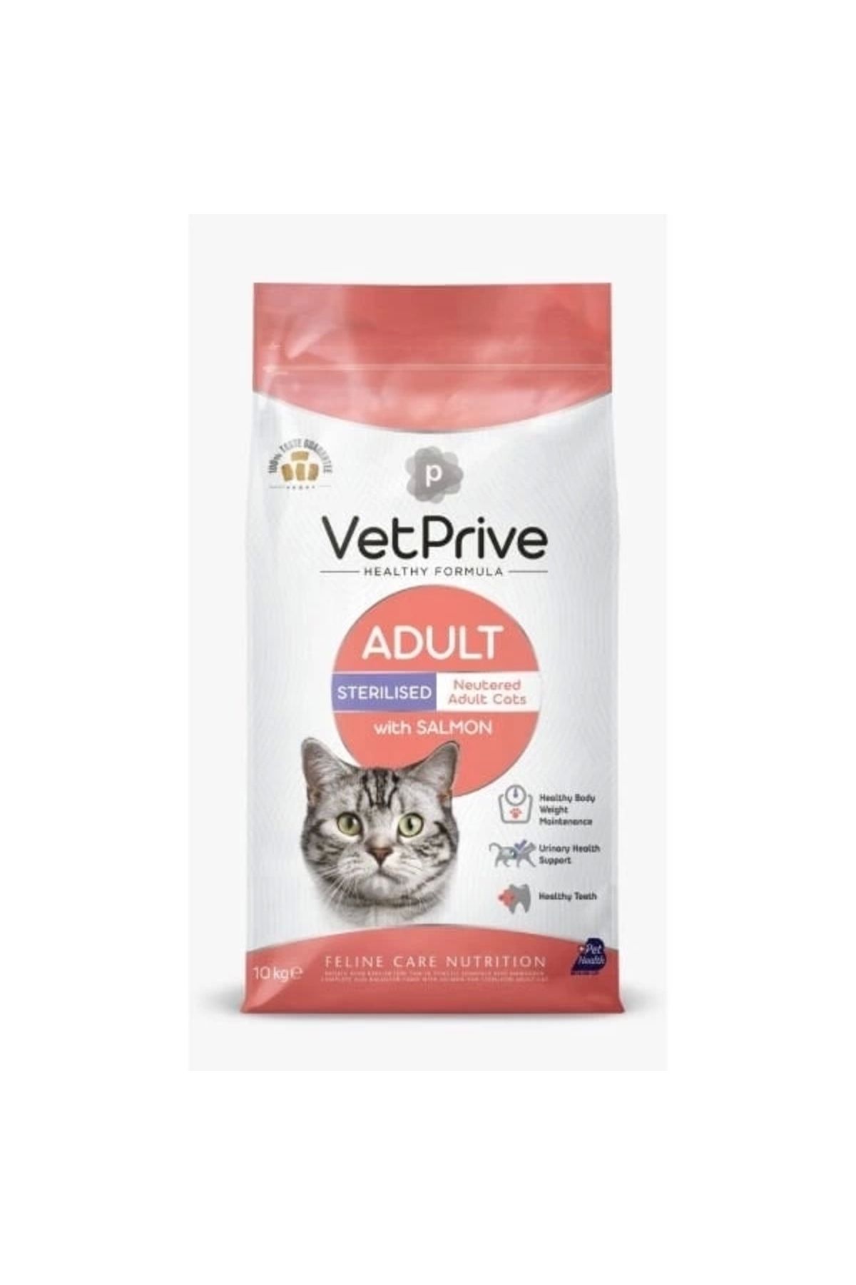 YNT İthalat Vet Prive Sterilised Somonlu Yetişkin Kısırlaştırılmış Kedi Maması 10 Kg