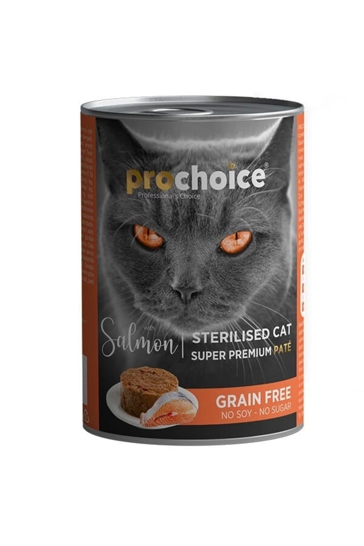 YNT İthalat Pro Choice Sterilised Somonlu Kısırlaştırılmış Konserve Kedi Maması 400 Gr