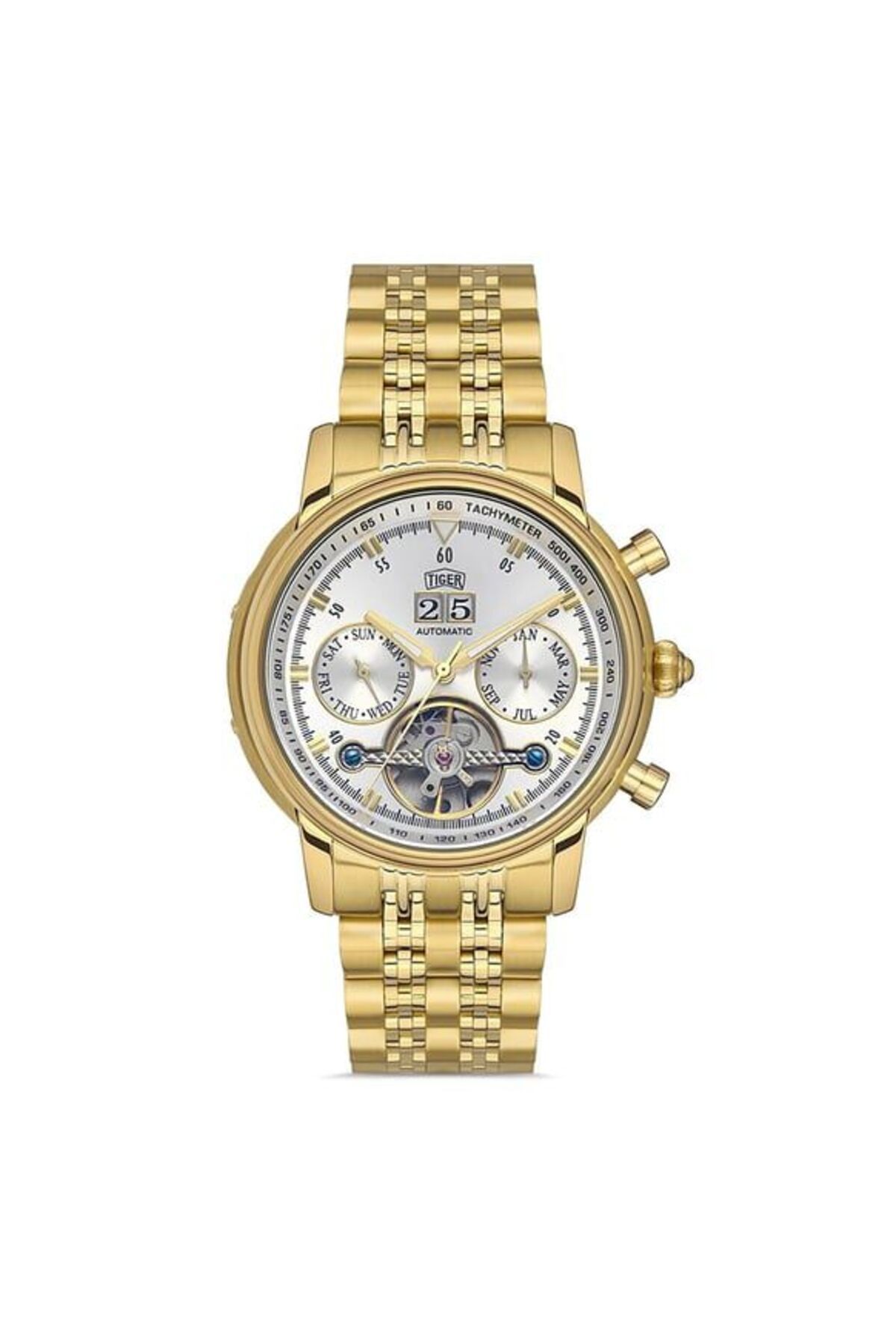Tiger TİGER ERKEK KOL SAATİ TI-599MC 42MM-46MM GOLD