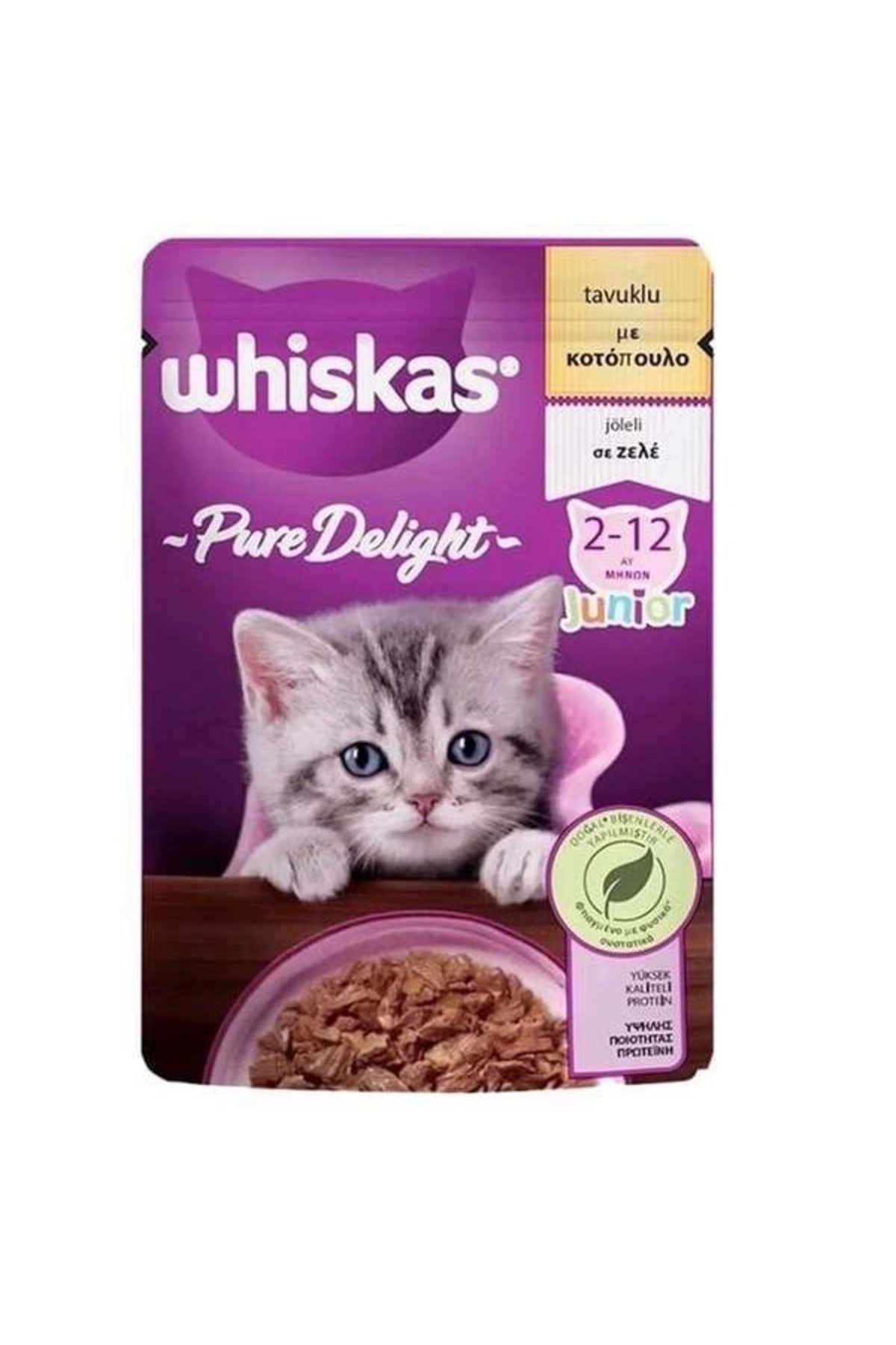 YNT İthalat Whiskas Pouch Pure Delight Jöle İçerisinde Tavuklu Yavru Kedi Konservesi 85 Gr