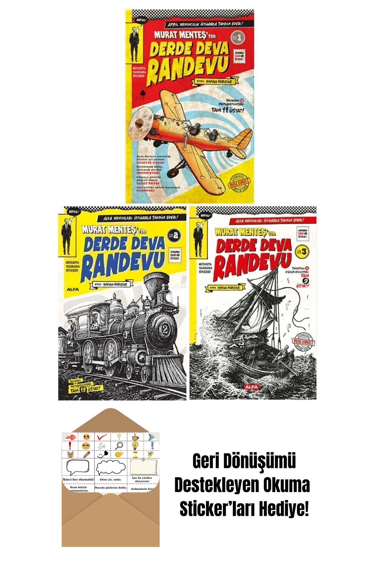 Alfa Yayınları Derde Deva Randevu 3 Kitap Set - Murat Menteş + Okuma Sticker'ları