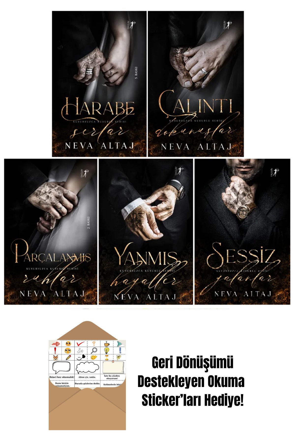 Artemis Yayınları Kusursuzca Kusurlu Serisi 4-5-6-7-8 Set + Okuma Sticker'ları