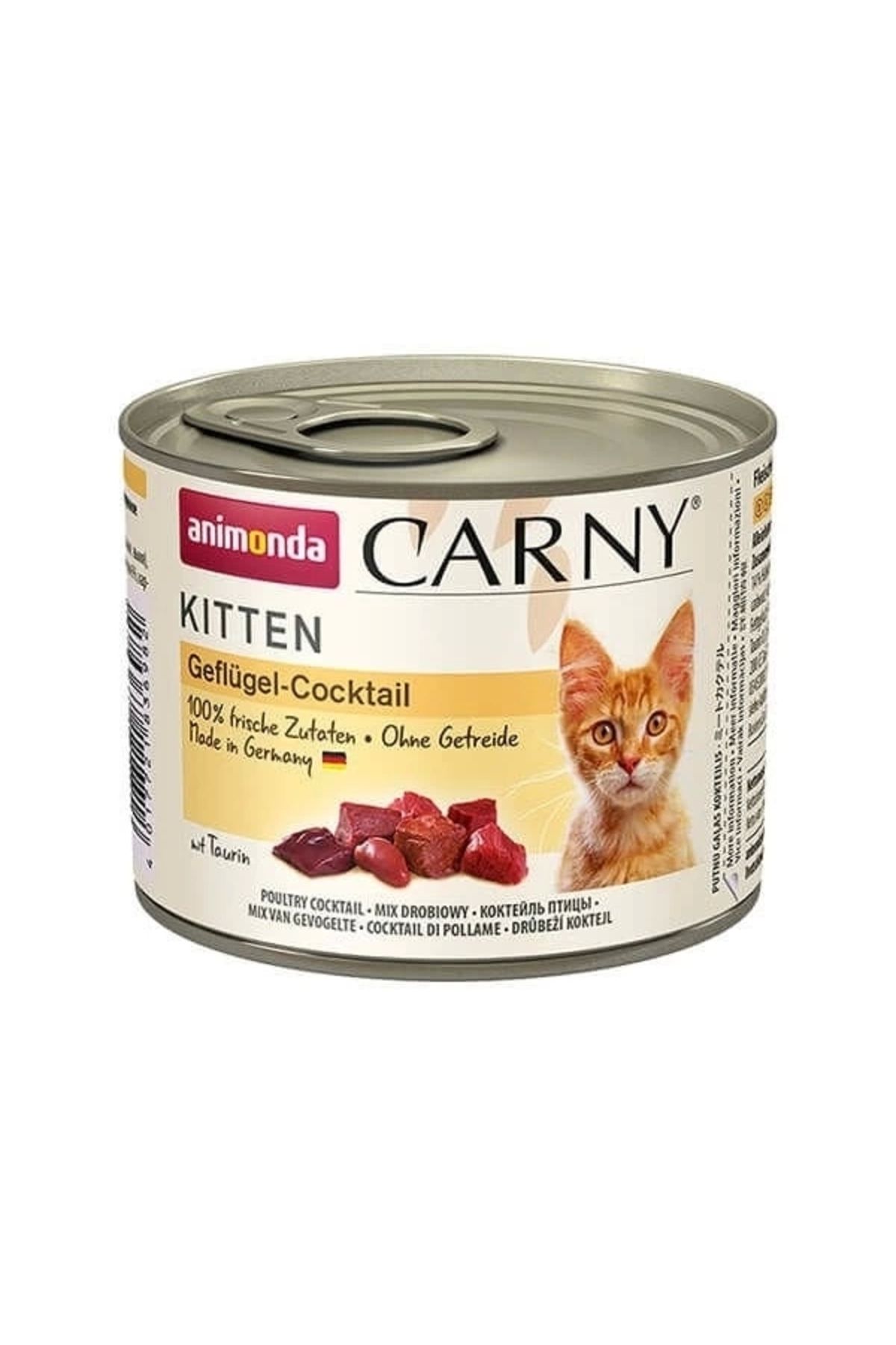 YNT İthalat Animonda Carny Kitten Kümes Hayvanlı Konserve Kedi Maması 200 Gr