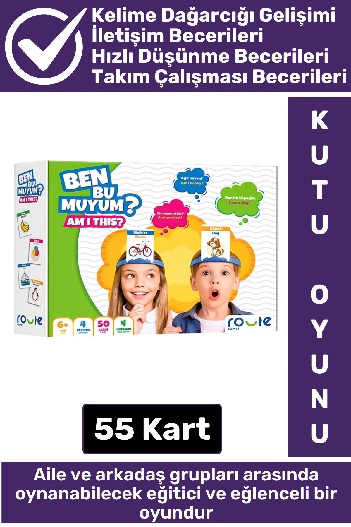 Wintoup Eğitici Görsel Algı Hafıza Dikkat Bilgi Beceri Gelişimi Çocuk Yetişkin Oyun BEN BU MUYUM ?