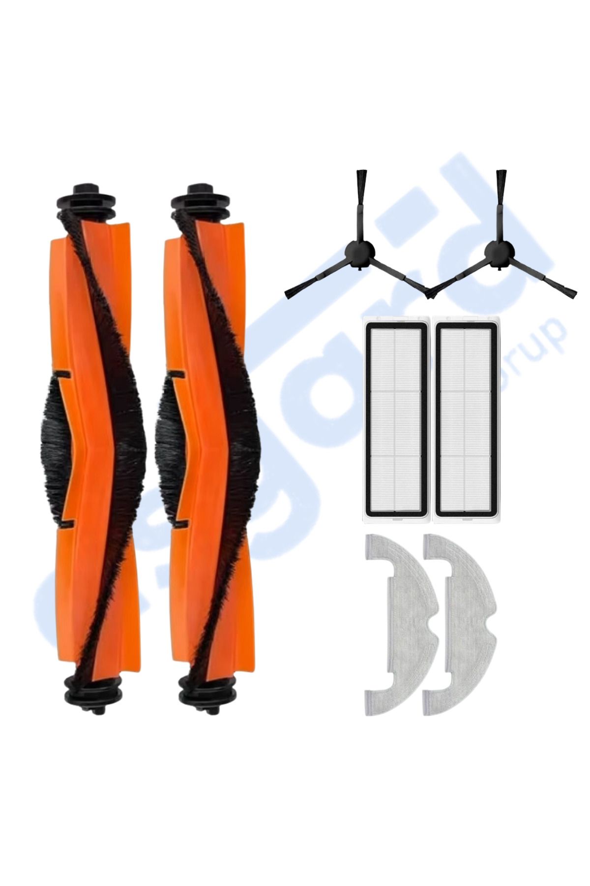 Asgard Grup XİAOMİ MOP 2 ULTRA – X10 Uyumlu 2 Ana Fırça 2 Yan Fırça 2 Filtre 2 Mop