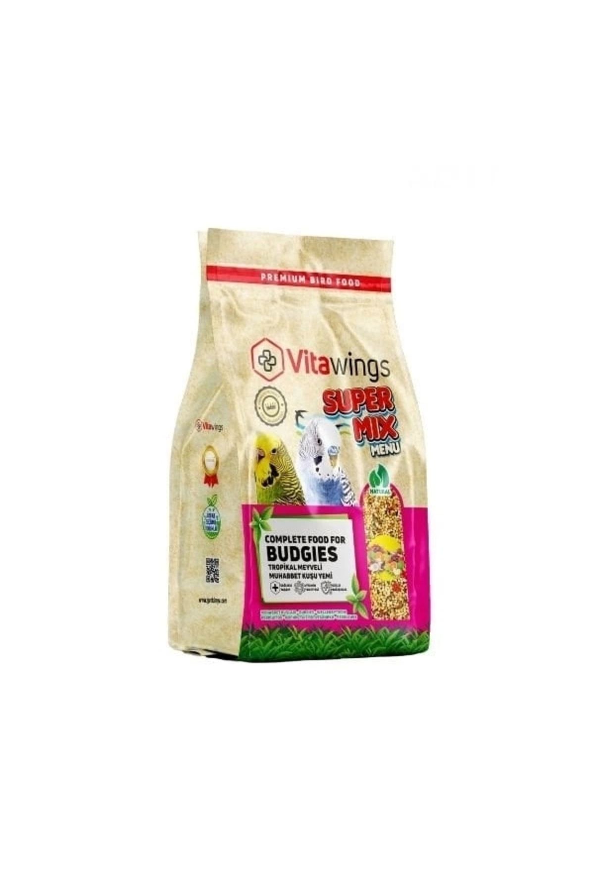 YNT İthalat Vitawings Süper Meyveli Muhabbet Kuş Yemi 800 Gr