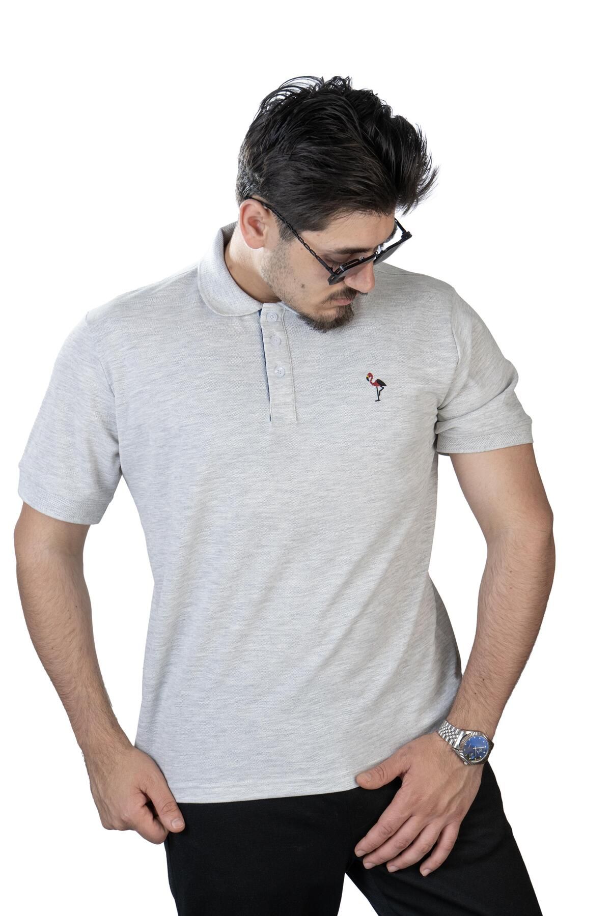 MARİA POLO YAKA GRAY MELANGE