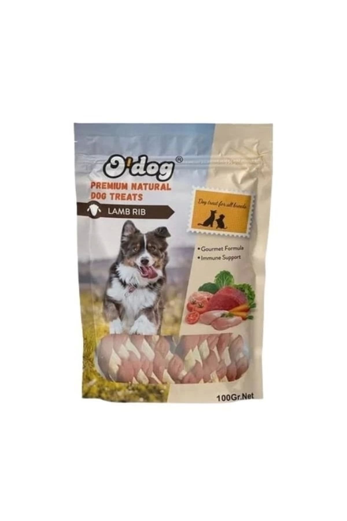 YNT İthalat O Dog Kuzu Eti Parçacıklı Sargılı Köpek Ödül Maması 100 Gr