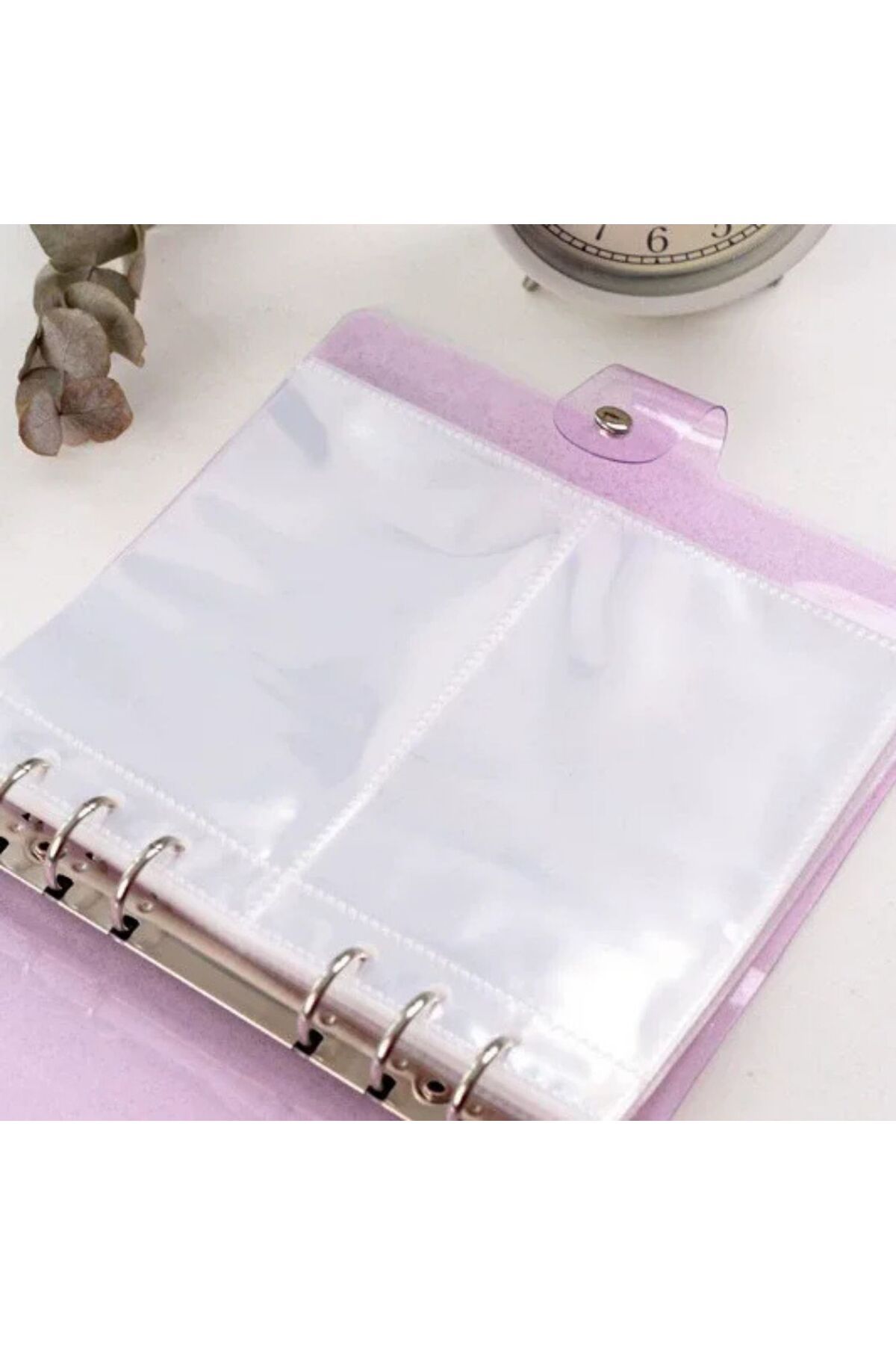 Kpop Dünyasi-Transparent Glitter A5 Binder File with Soft Cover - Pink 5