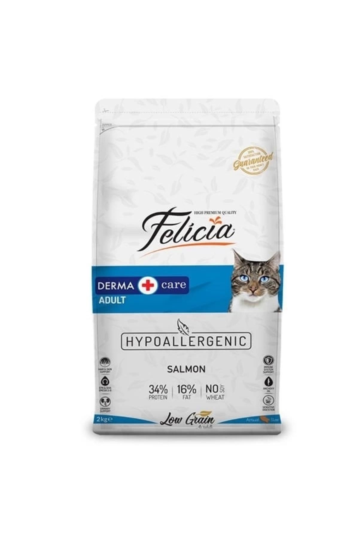 YNT İthalat Felicia Düşük Tahıllı Hipoalerjenik Somonlu Yetişkin Kedi Maması 2 Kg