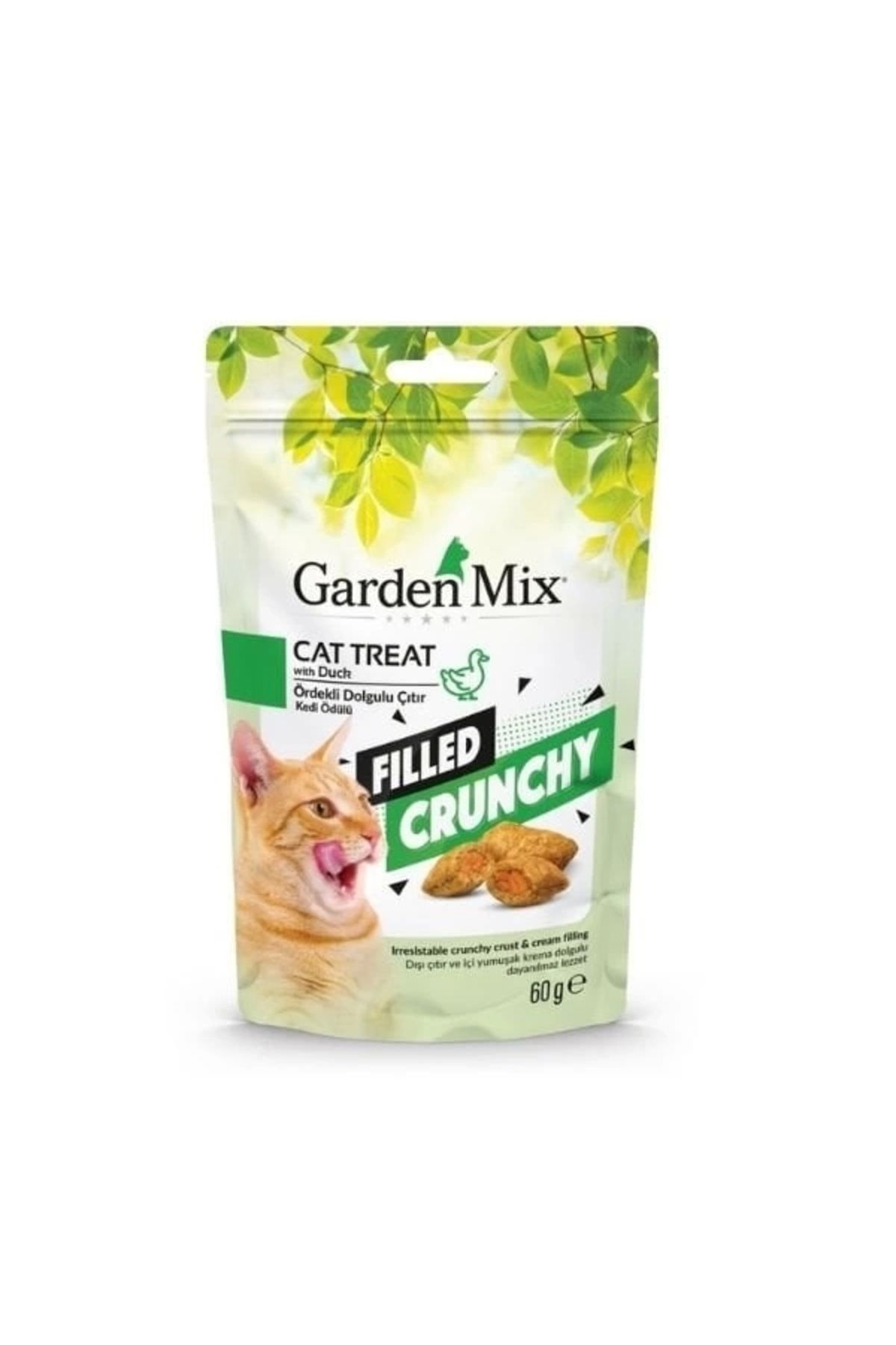 YNT İthalat Garden Mix Ördekli İçi Dolgulu Kedi Ödül Maması 60 Gr