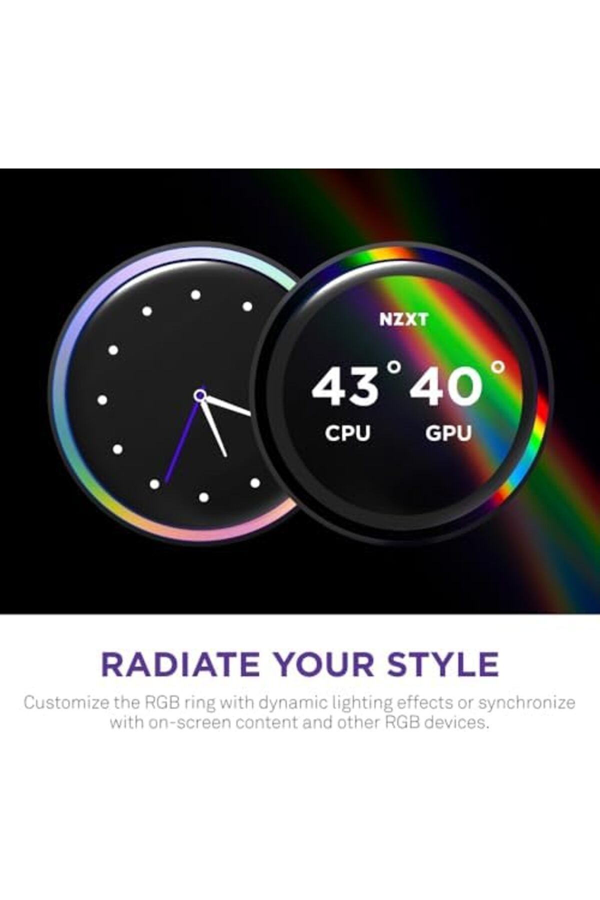 Nzxt-Kraken Elite 360 RGB Liquid Cooler for CPU - 2.7 Inch Customizable IPS LCD, Intel LGA1700/1200/ 5