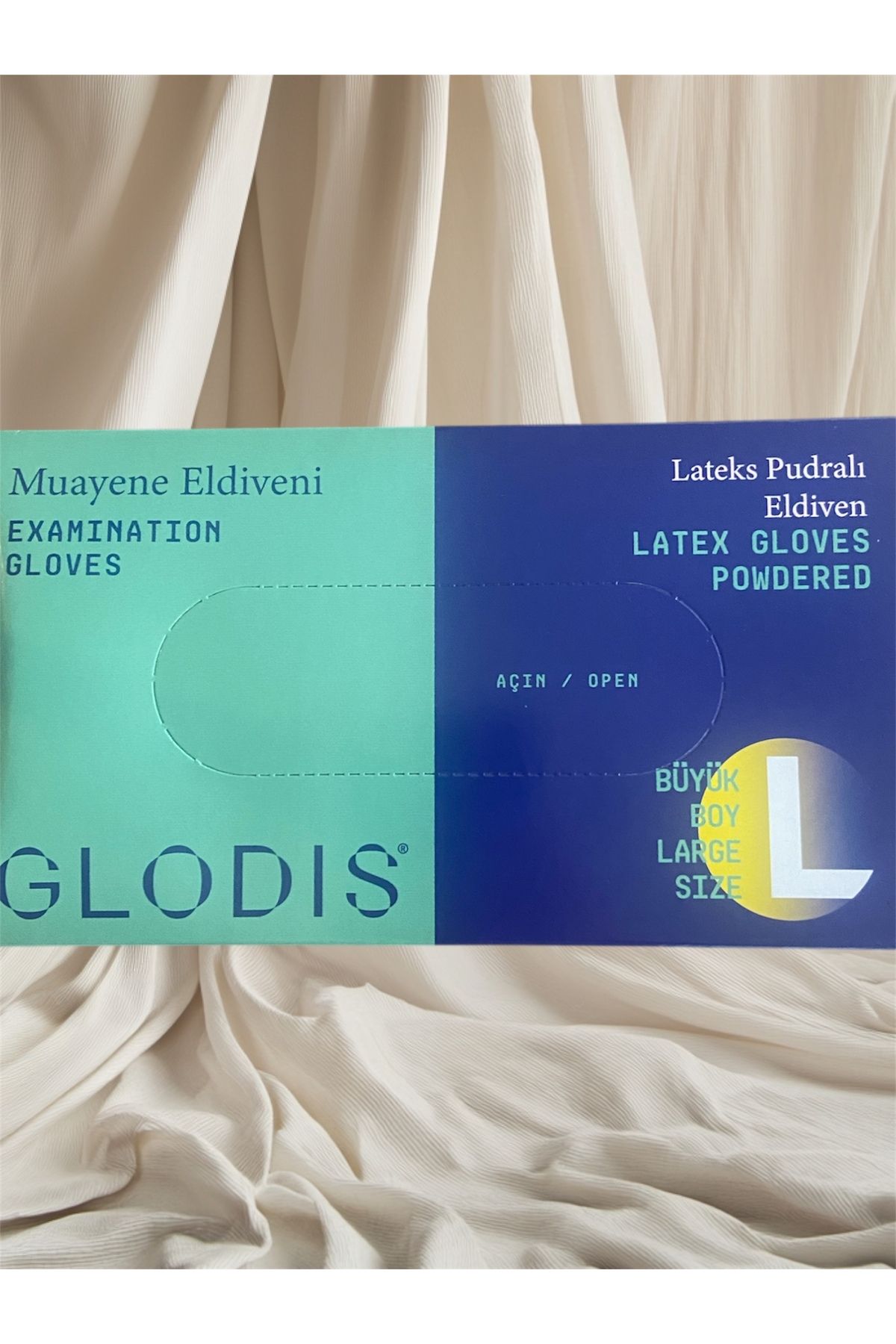 Kapital plastik L beden pudralı latex eldiven