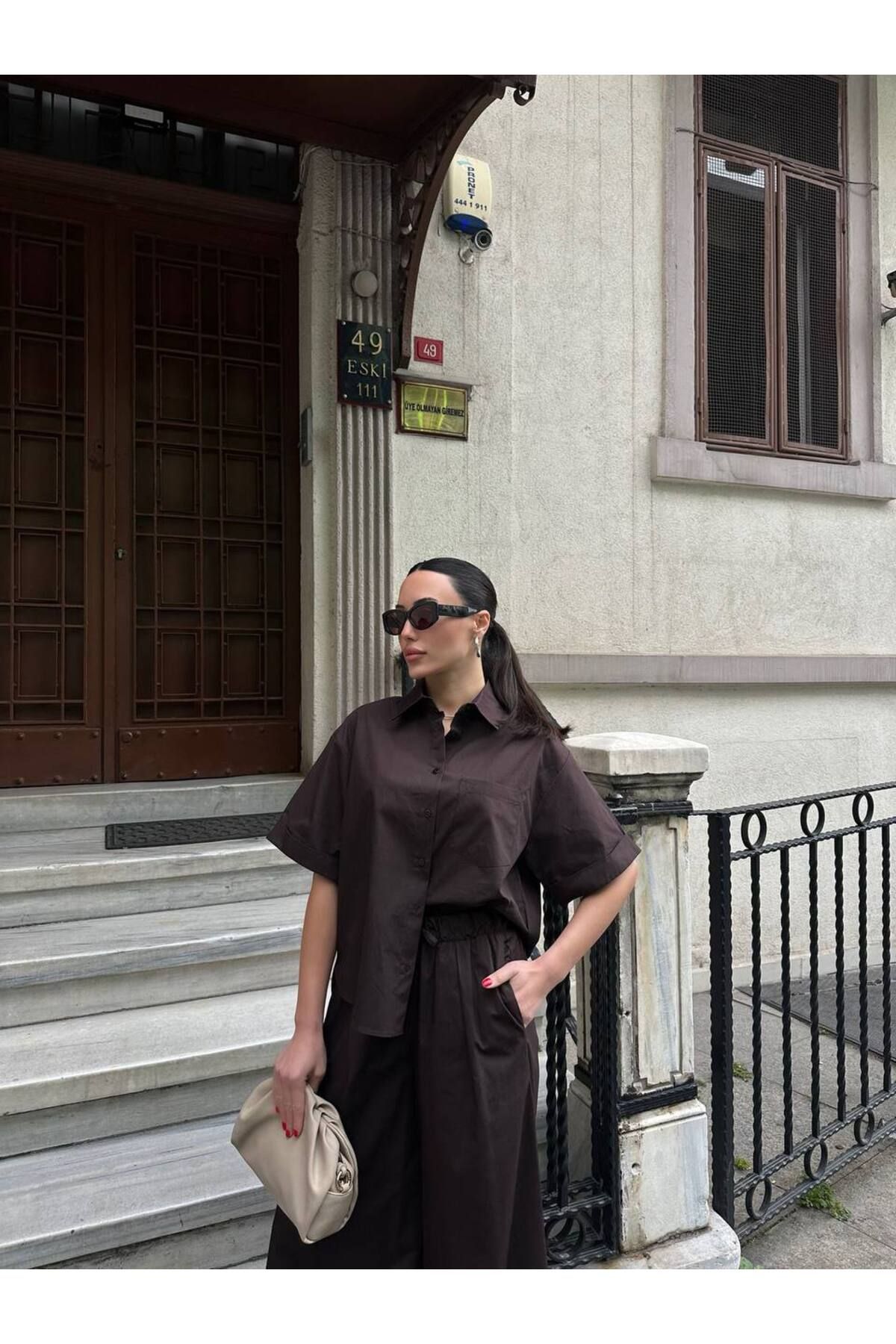 Hotfashion GÖMLEK PAÇA DETAYLI PANTOLON TAKIM