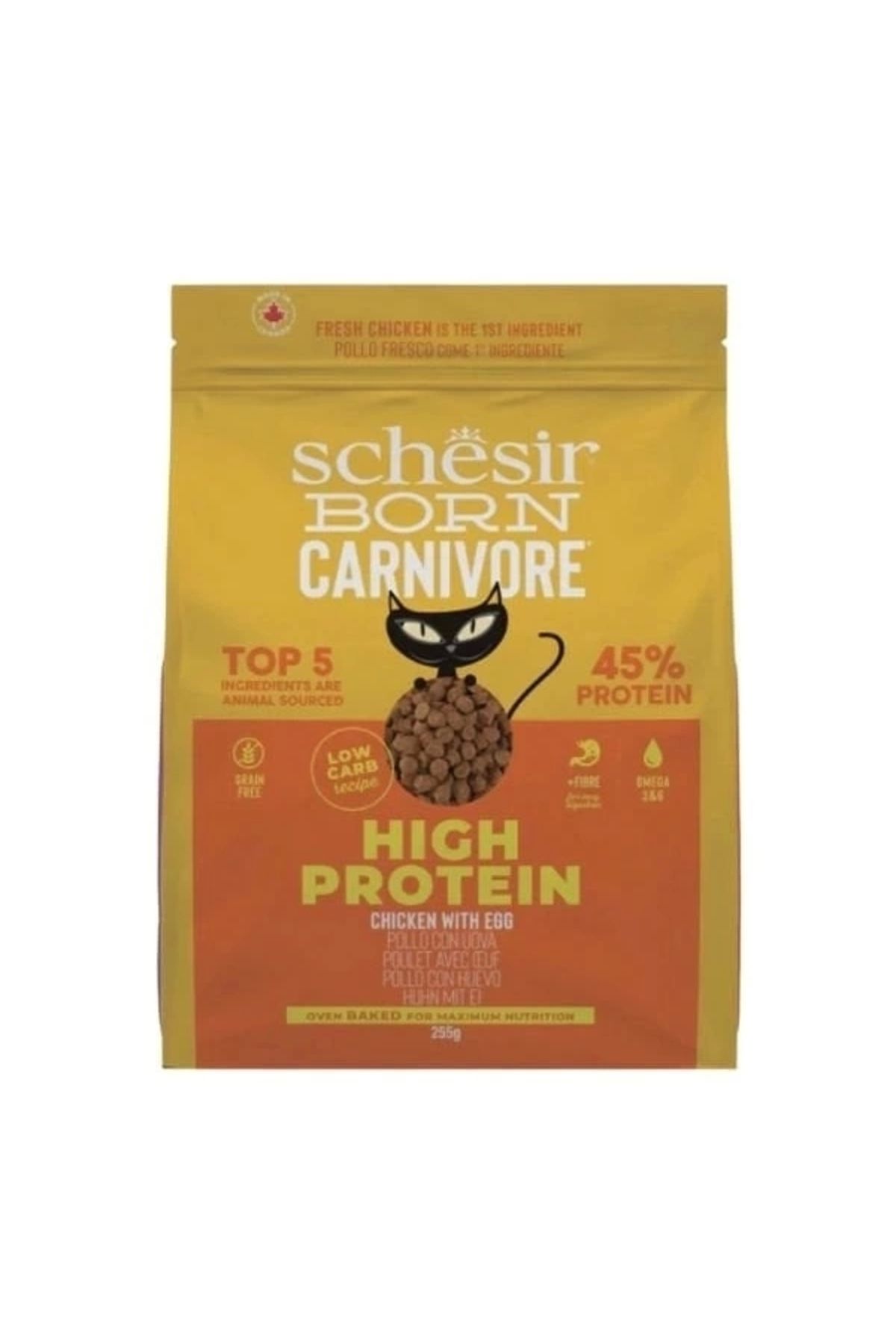YNT İthalat Schesir Born Carnivore Tavuk ve Yumurtalı Yetişkin Kedi Maması 255 Gr