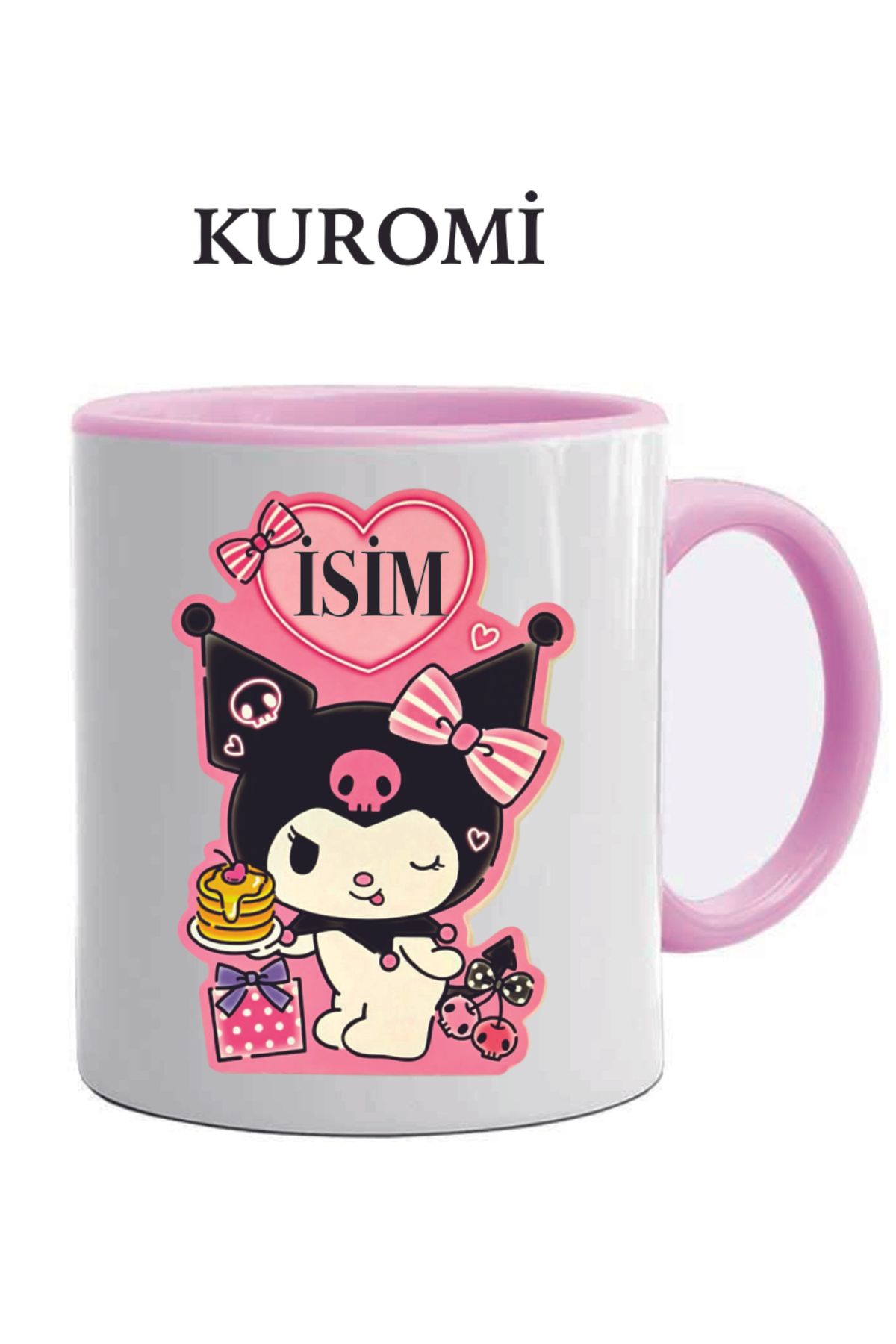 SIRADIŞI REKLAM kişiye özel isim baskılı porselen kupa kuromi,unicorn.mini mause