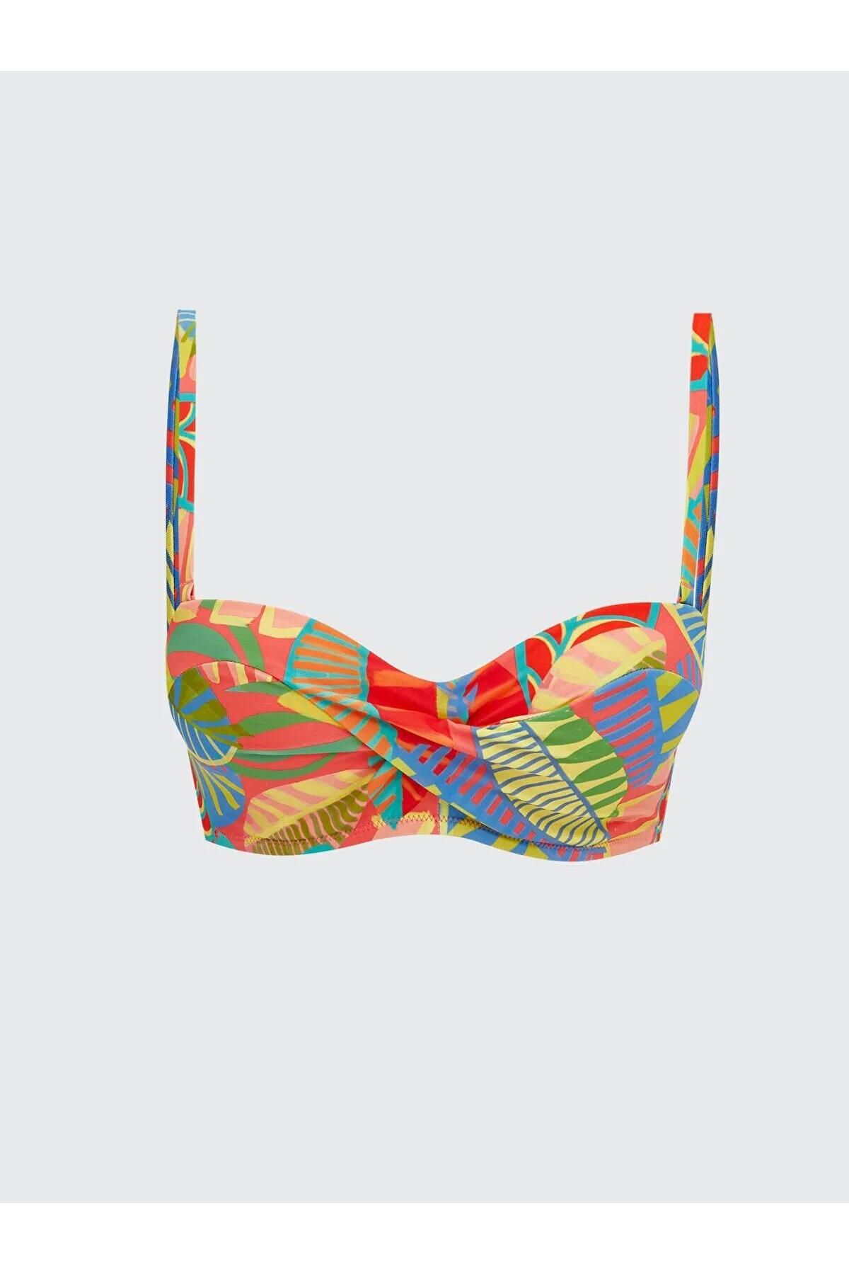 LC Waikiki LCW DREAM Desenli Askılı Kadın Bikini Üst (S5)