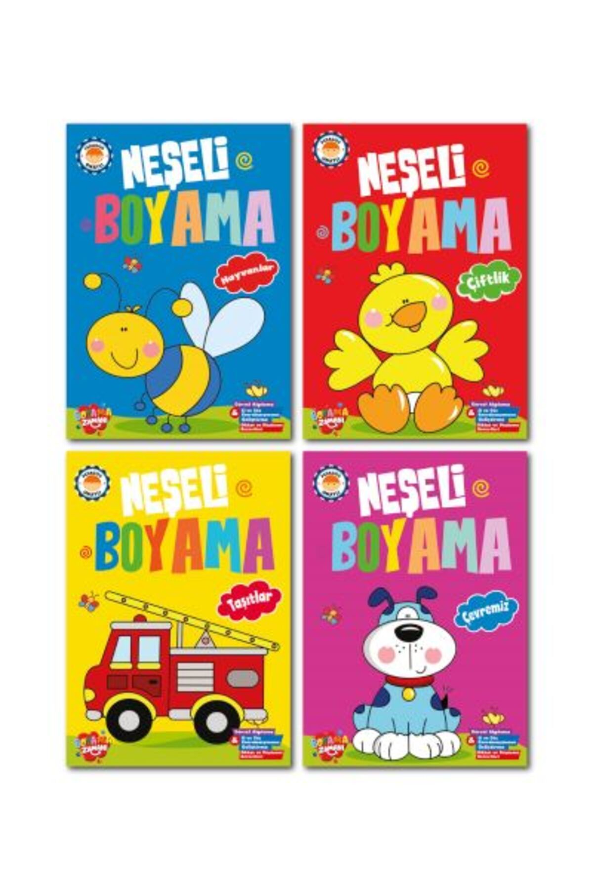BOYAMA ZAMANI Neşeli Boyama 10 Set +1 Set (44 Kitap)