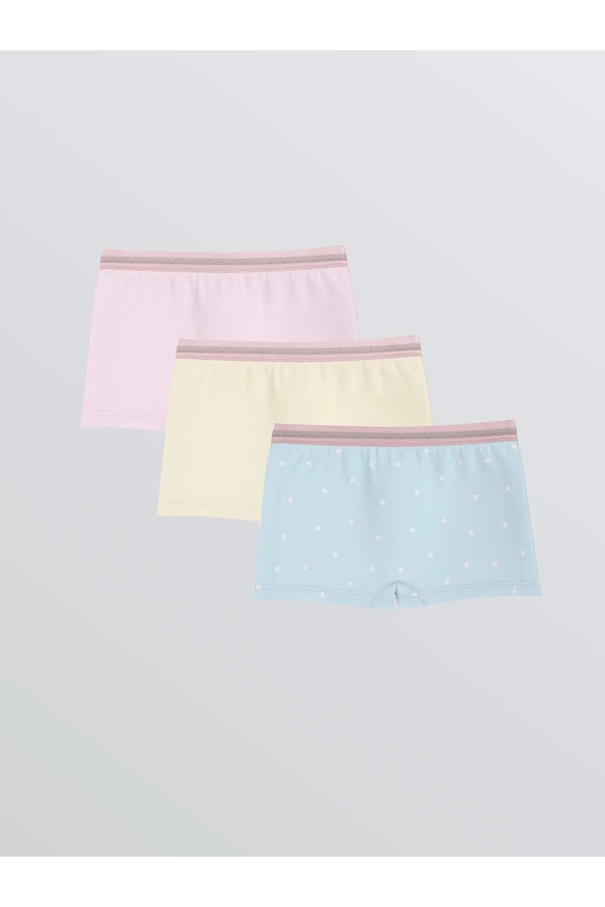 LC Waikiki LCW Kids Baskılı Kız Çocuk Boxer 3'lü (S5)