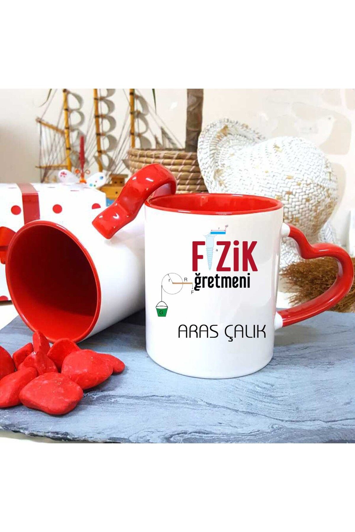 TimeStart Fizik Öğretmenine Özel Öğretmenler Günü Hediyesi Kişiye Özel Kupa Bardak