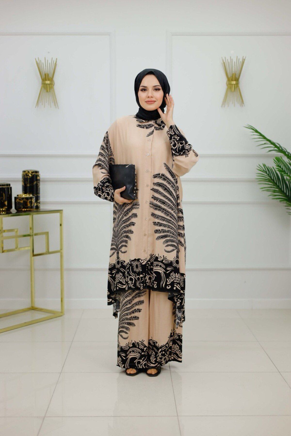 VALENS BOUTİQUE Kadın Tesettür 2'Li Takım Tunik & Pantolon