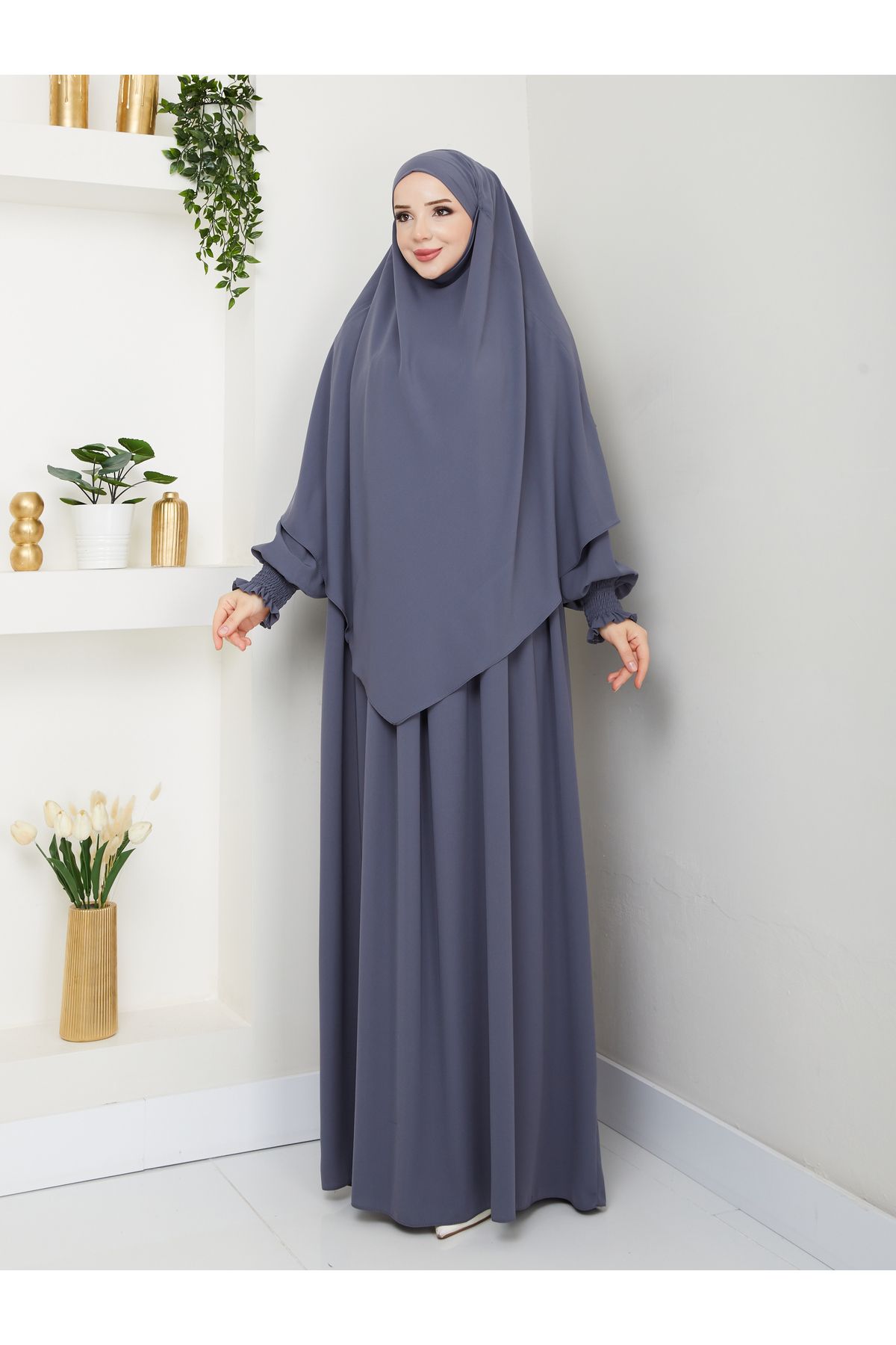 Rüyam Moda Vera Elbise Sufle Gipe Lastik Kollu 3'lü Takım