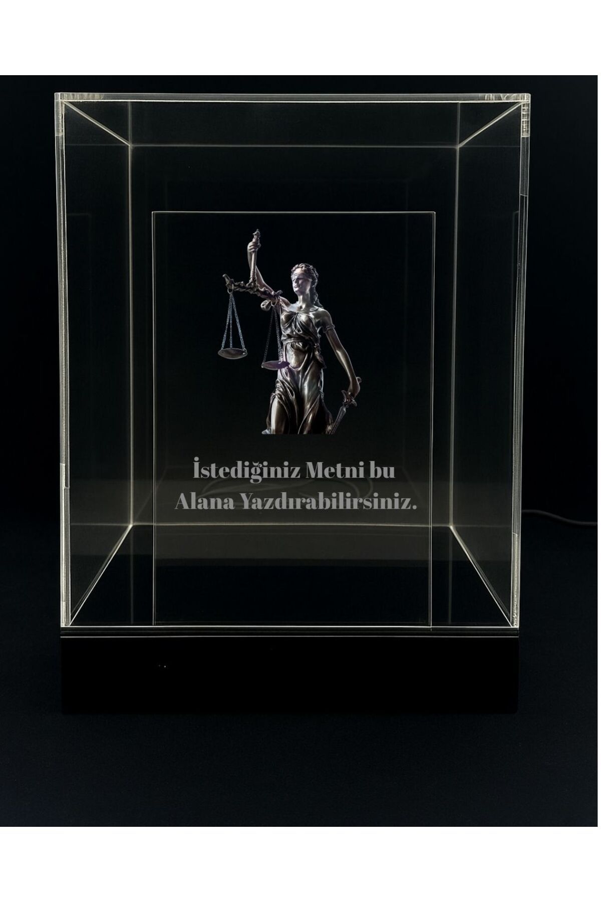iscom AVUKATLARA ÖZEL LED IŞIKLI İSİM SOYİSİM PLEKSİ PLAKET