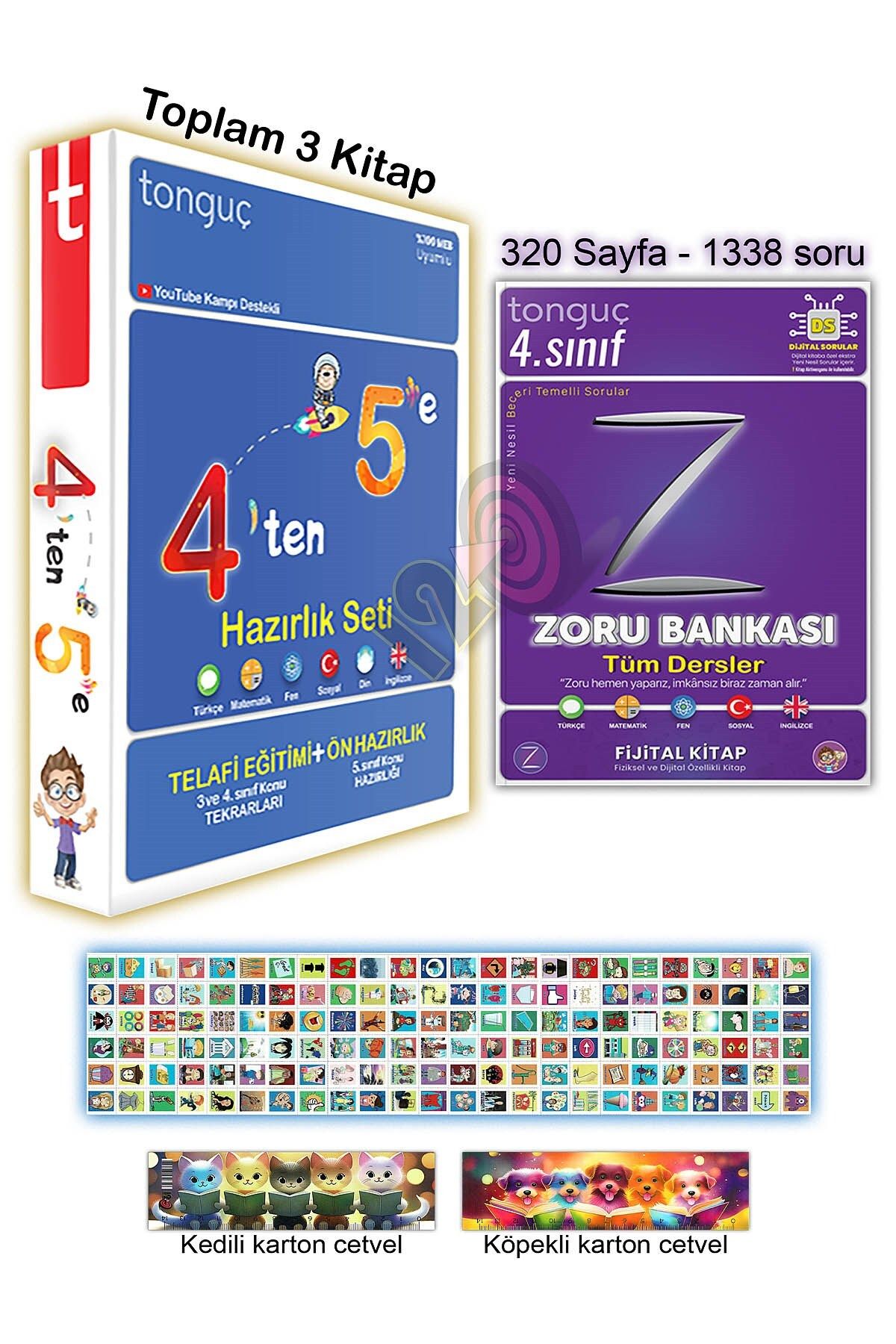 Tonguç Yayınları 4'ten 5'e Hazırlık Seti Yaz Tatili 4. Sınıf Tüm Dersler Zoru Bankası
