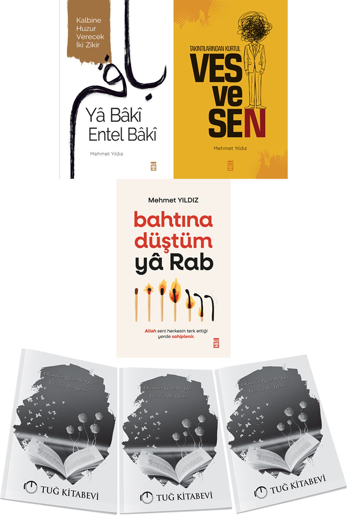 Timaş Yayınları Ya Baki Entel Baki-Vesvesen-Bahtına Düştüm Ya Rab 3lü Set + Hediyeli