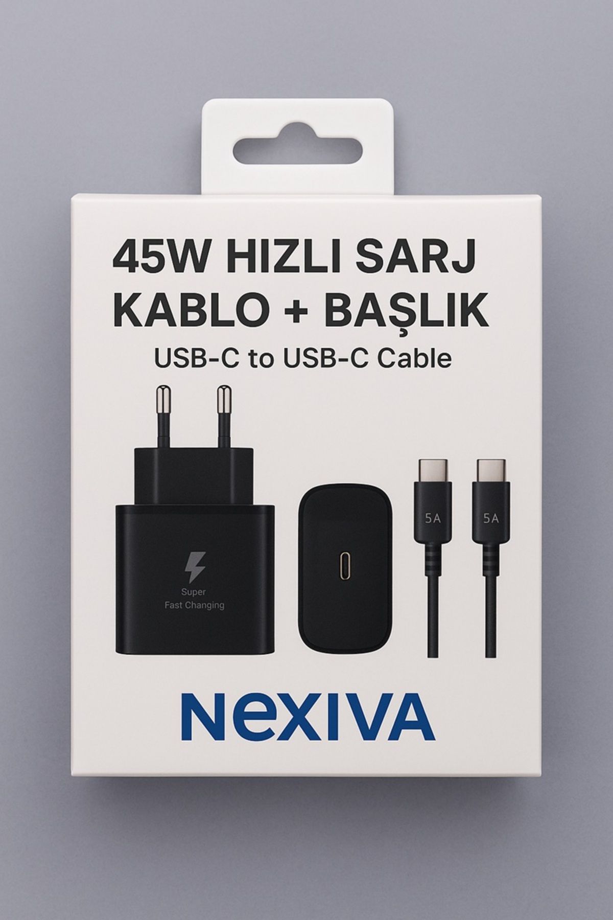 nexiva 45W Şarj Seti Hızlı Şarj Kablo+Başlık
