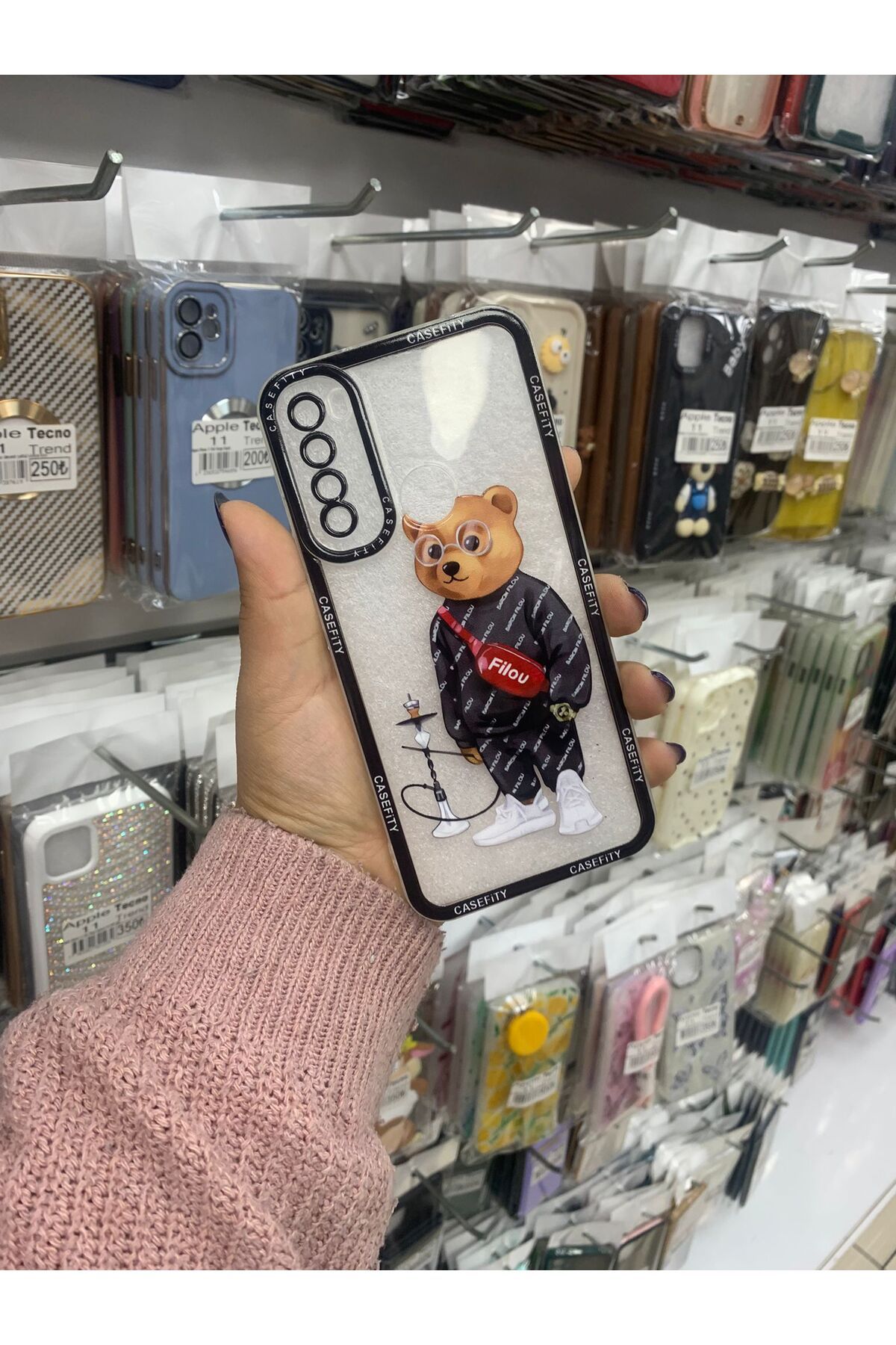 TECNOTREND Redmi Note 8 desenli şeffaf silikon kılıf
