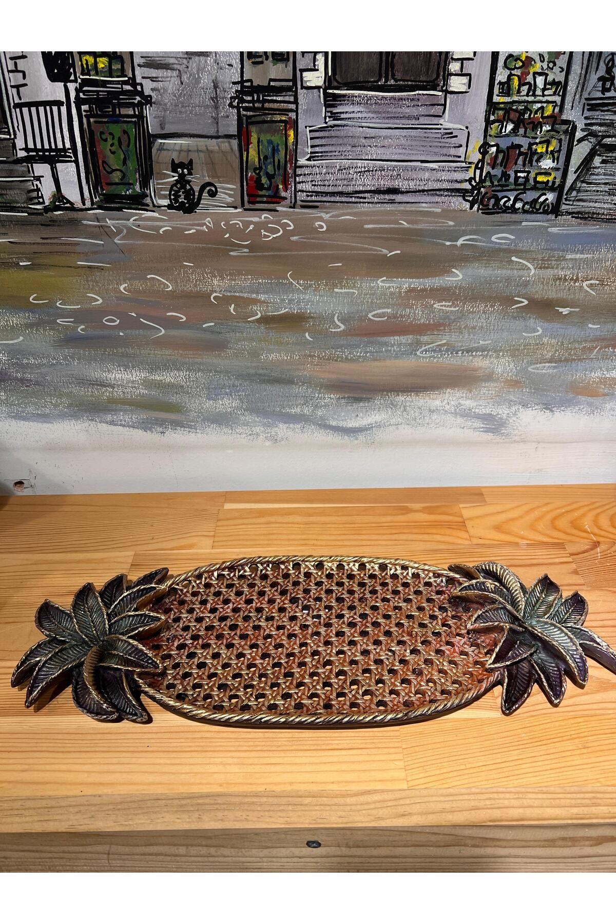 MeMy Design Özel tasarım Dekoratif Ananas Tepsi