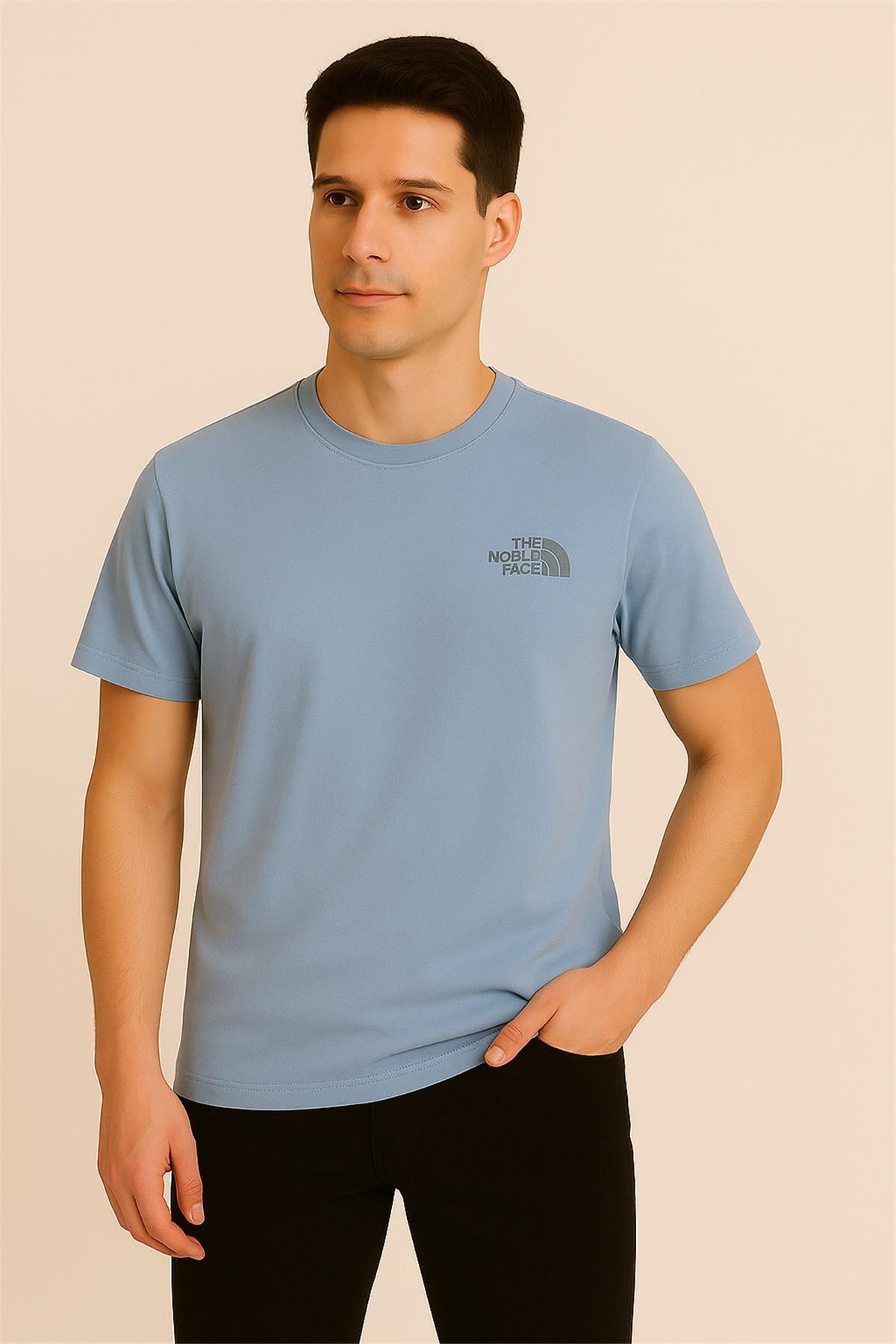 NORTHFACE BEBE MAVİSİ BİSİKLET YAKA T-SHIRT – SÜPREME