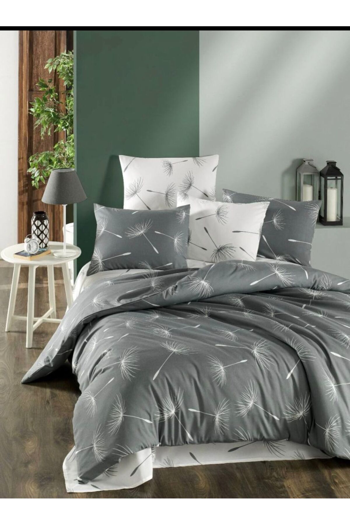 VİLERA HOME GRİ DESENLİ ÇİFT KİŞİLİK NEVRESİM TAKIMI