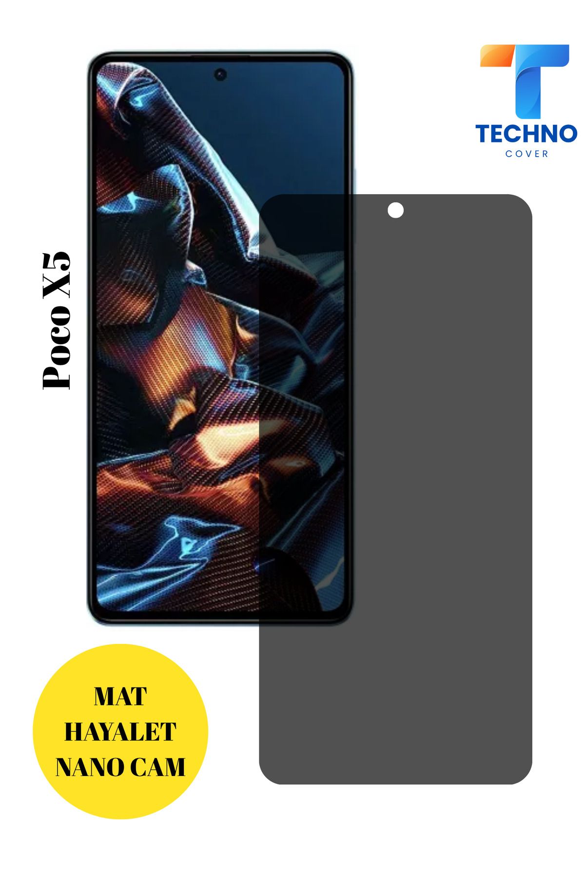 foxpower Poco X5 Mat Hayalet Nano Cam Darbelere Karşı Dayanıklı Esnek Nano Ekran Koruyucu