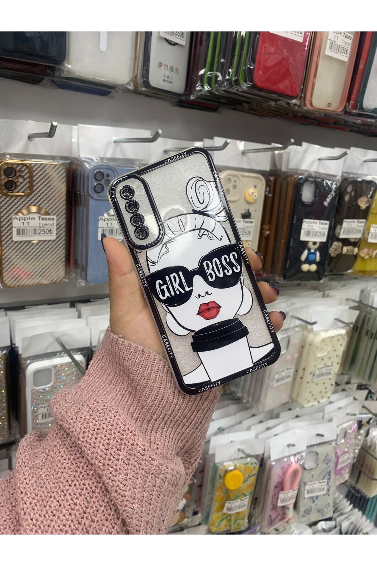 TECNOTREND Redmi Note 8 desenli şeffaf silikon kılıf