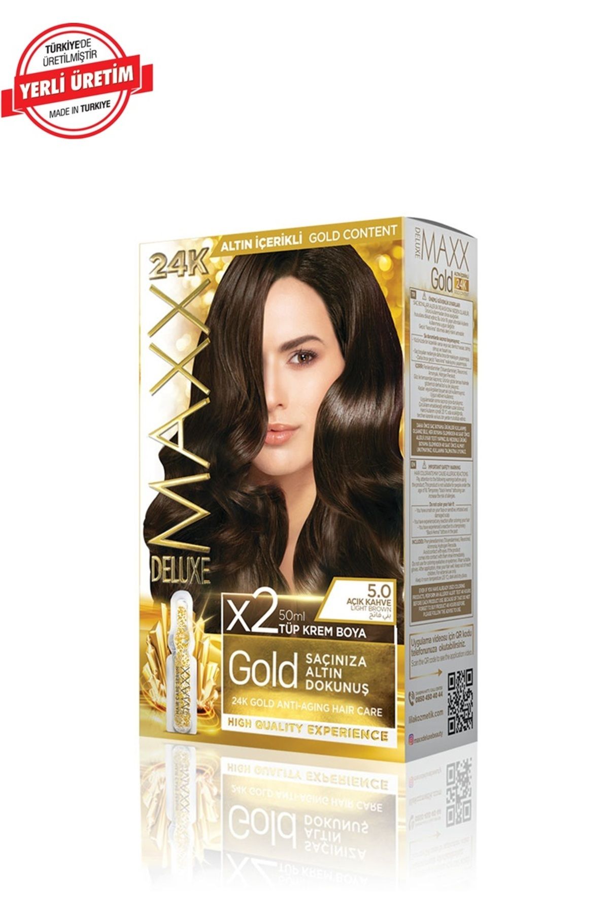 MAXX DELUXE Gold Series Saç Boya Seti 2 Tüp Boya 2 Oksidan 30 Harika Renk Seçeneği