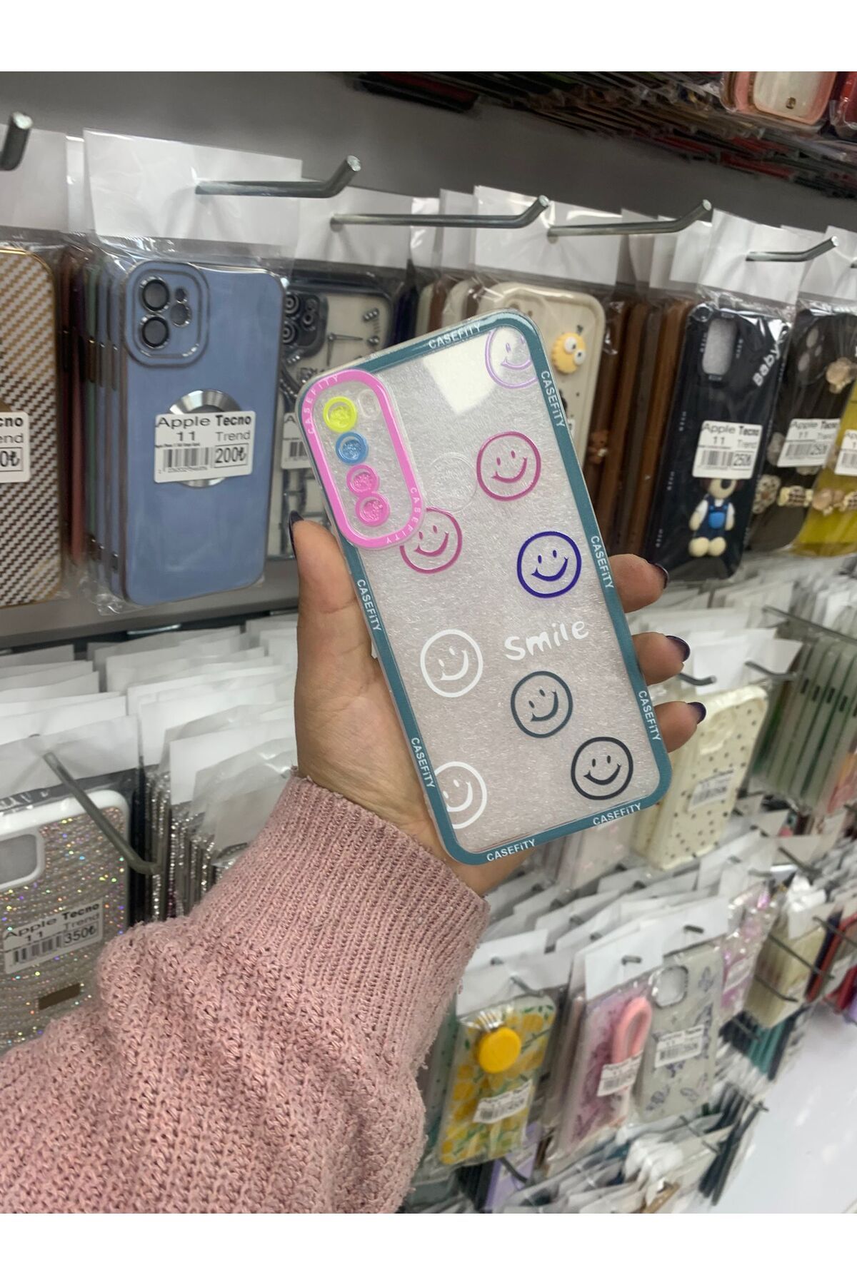TECNOTREND Redmi Note 8 desenli şeffaf silikon kılıf