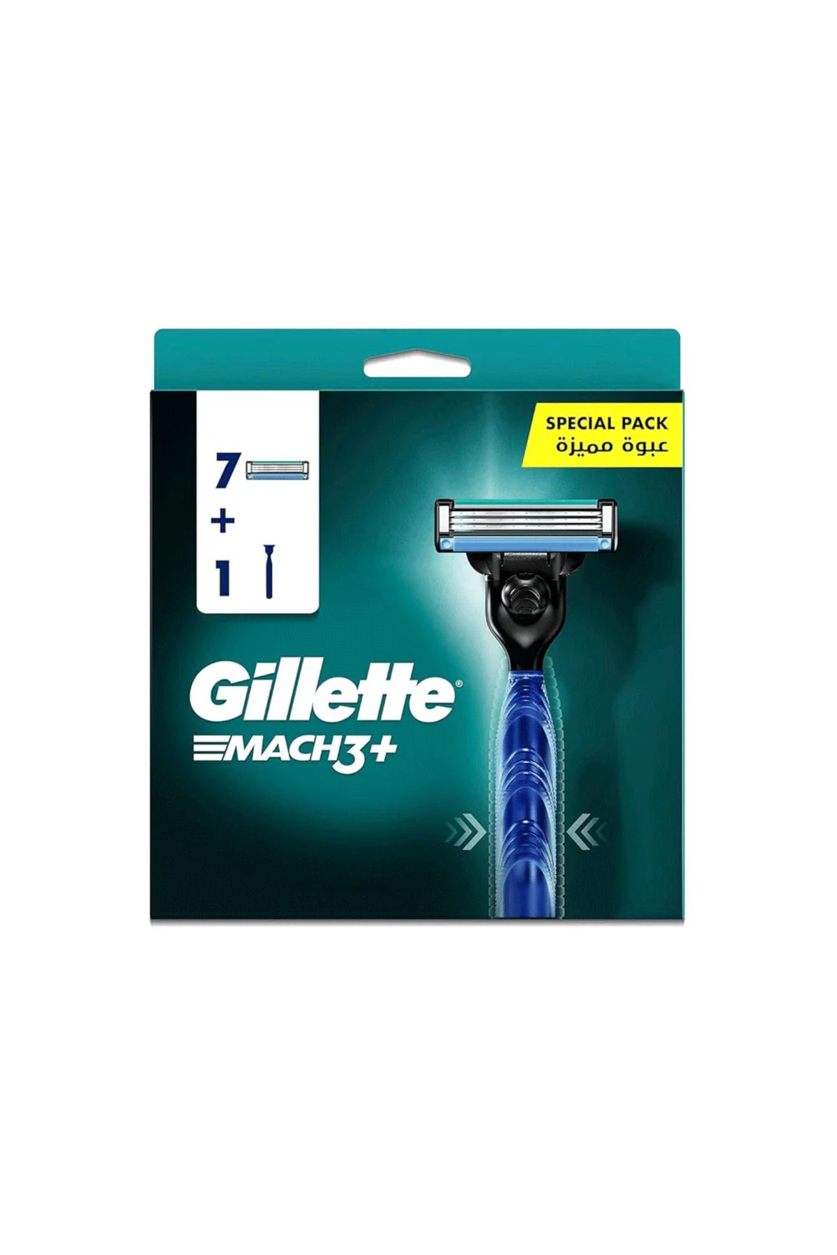 Gillette Mach3+ Erkek Tıraş Bıçağı Sapı 7 Bıçaklı Yedek – Özel Paket