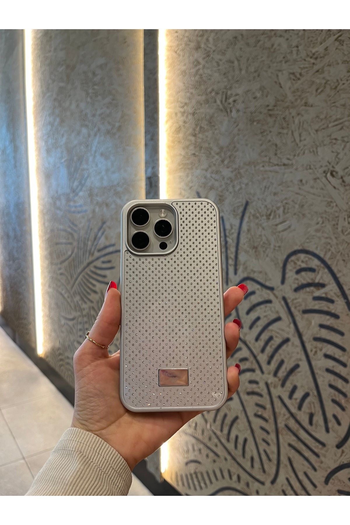Mois Case İPhone 16 pro Max Elmas pırlanta Taşlı kılıf